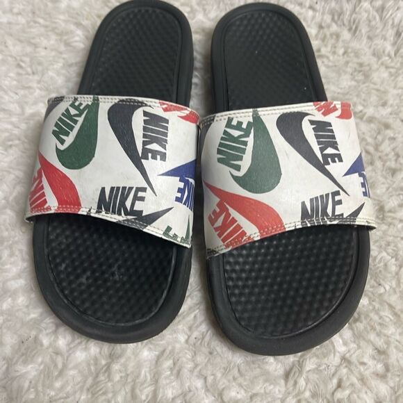 Nike Mens Benassi logo Print Slides sandals SZ11 - Picture 3 of 11